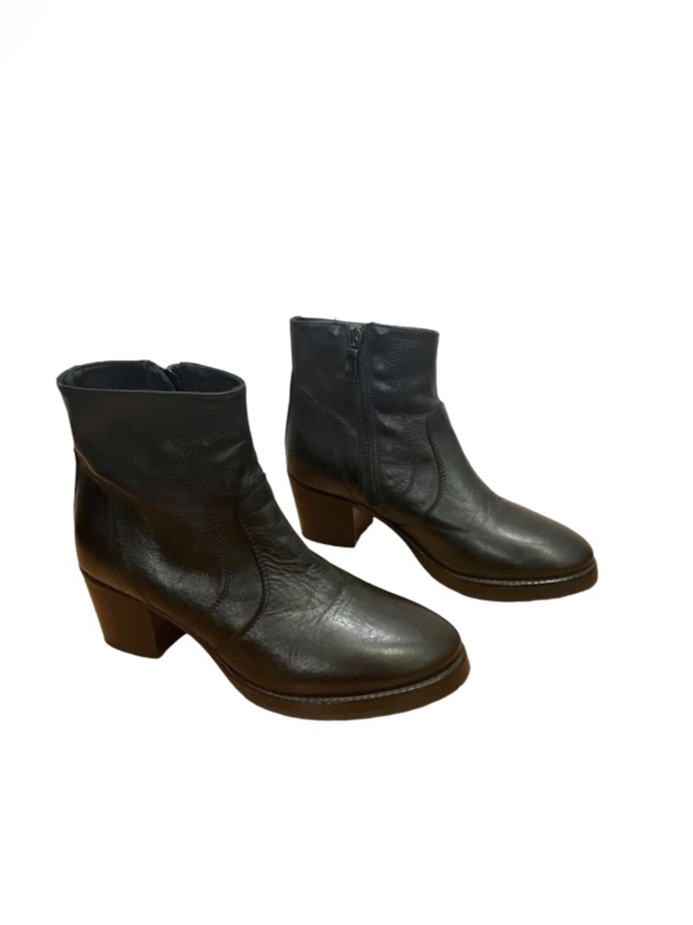 Roots Black Leather Ankle Boots